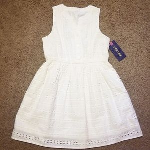 NEW Girls White Sun Dress